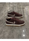 Nike Dunk Low Crazy Deri Mürdüm Beyaz Spor Ayakkabı