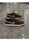 Nike Dunk Low Crazy Deri Mürdüm Beyaz Spor Ayakkabı