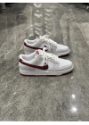 Nike Dunk Low SB Beyaz Bej Bordo Detaylı