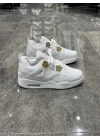 Nike Jordan 4 Beyaz Altın Sarı Detaylı