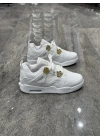 Nike Jordan 4 Beyaz Altın Sarı Detaylı