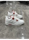 Nike Jordan 4 Beyaz Kırmızı Detaylı