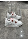 Nike Jordan 4 Beyaz Kırmızı Detaylı