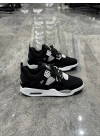 Nike Jordan 4 Siyah Süet Beyaz Taban Detaylı