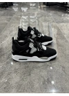 Nike Jordan 4 Siyah Süet Beyaz Taban Detaylı