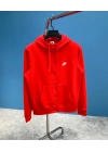 Nıke Tech Flex Kırmızı Fermuarlı Hoodie
