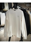 Prada beyaz üç iplik Sweatshirt