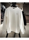 Prada beyaz üç iplik Sweatshirt