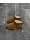 Ugg Taba İçi Kürlü Süet Deri Bot