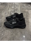 Valentino Garavani Black Leather Spor Ayakkabı