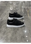 Vento Siyah Beyaz Detaylı Deri Sneaker