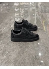 Vento Siyah Siyah Detaylı Deri Sneaker