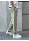 Yeşil Pamuklu Keten Pantalon