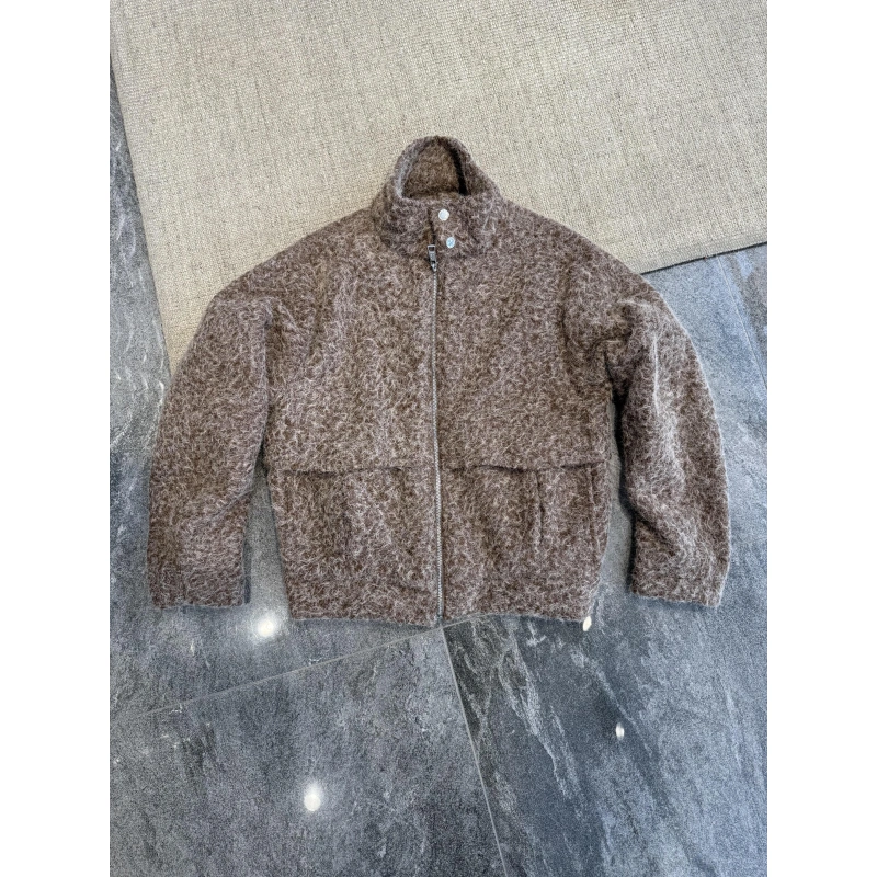 Retro İç Astarlı Kahve Peluş