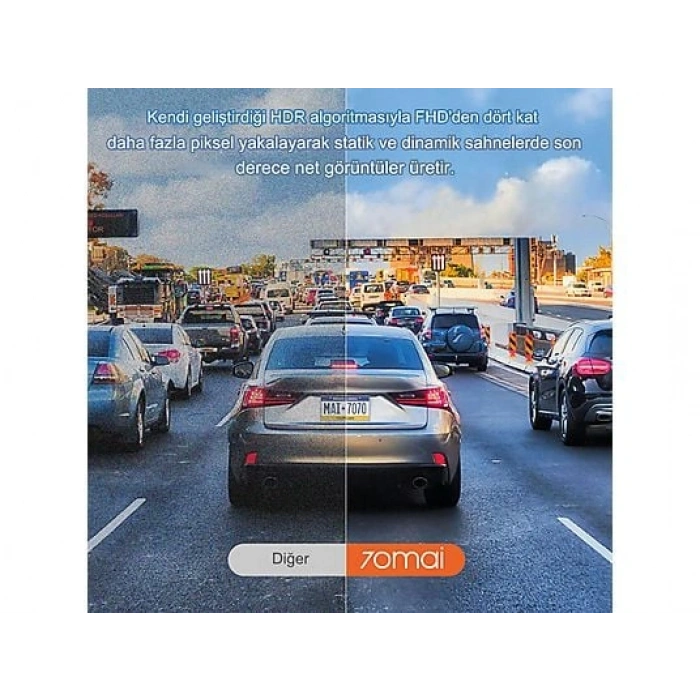 70MAI A810 RC12 IPS Ekran 4G 150° Görüş Açışı 4K Ultra HD Gece Görüşlü WiFi Araç İçi Kamera