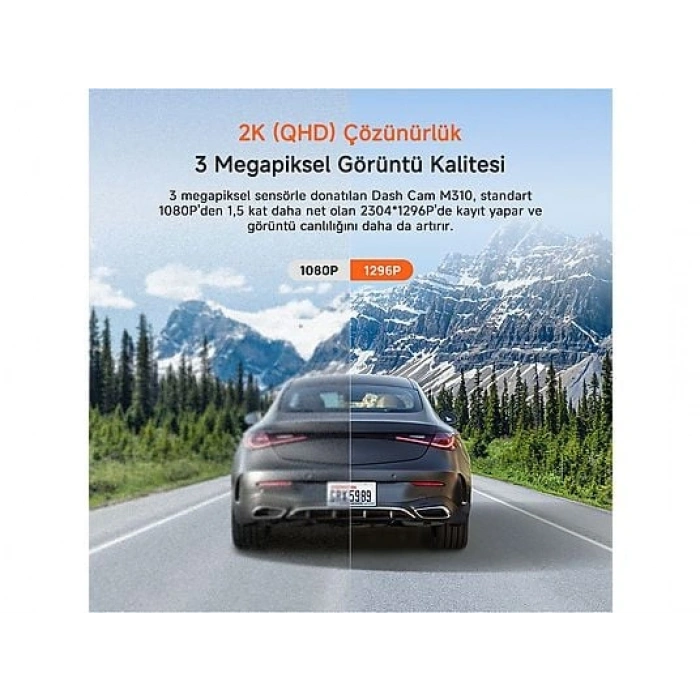 70MAI M310 2K 130 ° Görüş Açışı Gece Görüşlü Araç İçi Kamera