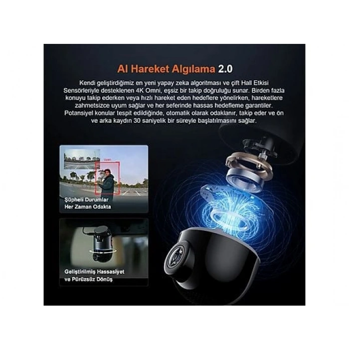 70MAI X800 4K Araç Kamerası Siyah