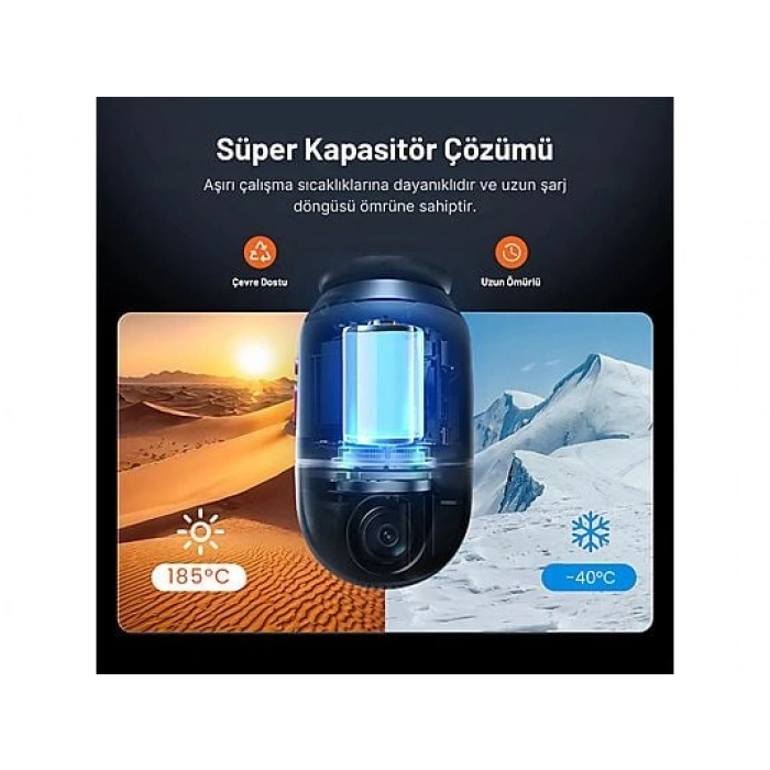 70MAI X800 4K Araç Kamerası Siyah