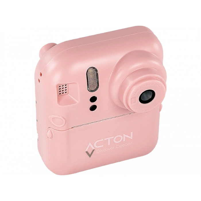ACTON Şipşak Kağıt Baskılı Dijital Çocuk Fotoğraf Makinesi Pembe