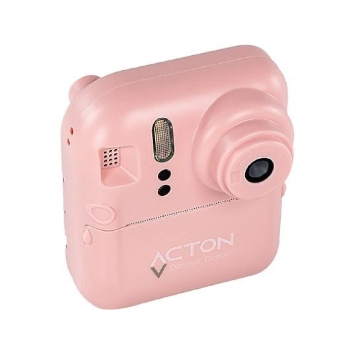 ACTON Şipşak Kağıt Baskılı Dijital Çocuk Fotoğraf Makinesi Pembe
