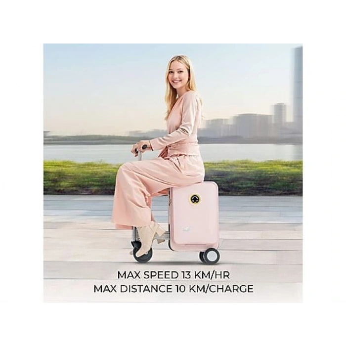 AIRWHEEL SE3SL Elektrikli Binilebilir PC ve ABS Scooter Valiz Pembe