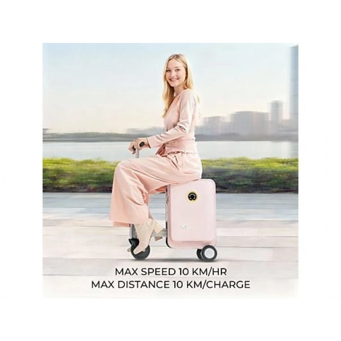 AIRWHEEL SE3SL Elektrikli Binilebilir PC ve ABS Scooter Valiz Pembe
