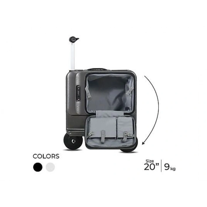 AIRWHEEL SE3T Elektrikli Binilebilir Super PC Film Scooter Valiz Siyah