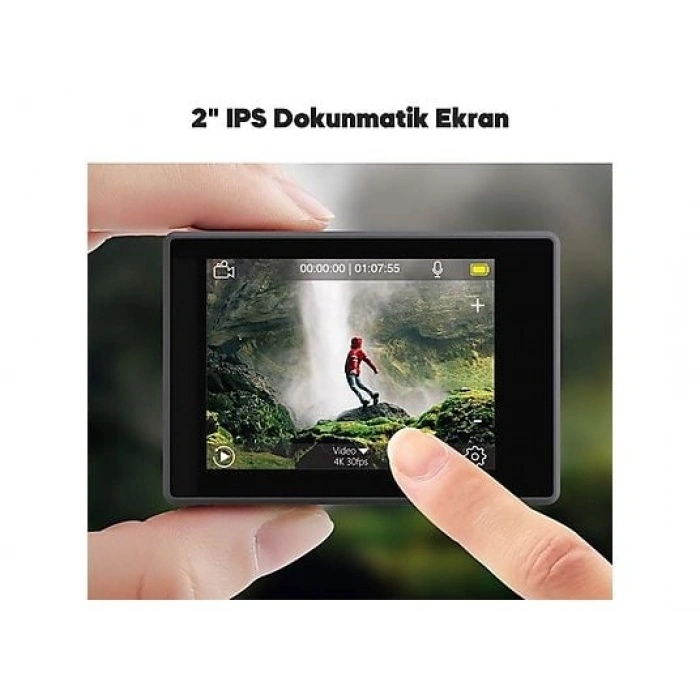 AKASO V50 Elite 4K/60FPS 20MP Wi-Fi Aksiyon Kamera ve Aksesuar Seti Siyah