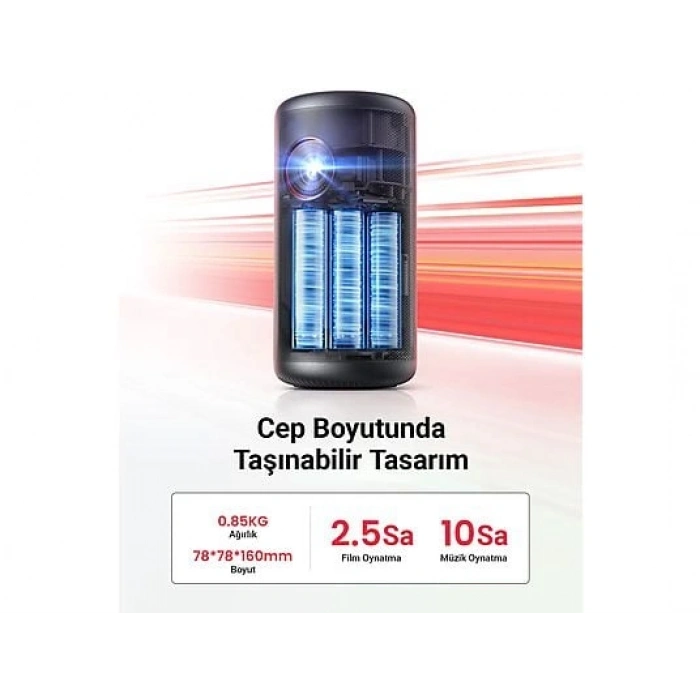 ANKER Nebula Capsule 3 Akıllı Taşınabilir Projeksiyon Cihazı Siyah
