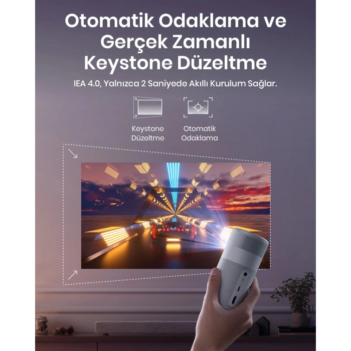 ANKER Nebula Capsule Air Taşınabilir Projeksiyonlu Hoparlör Beyaz