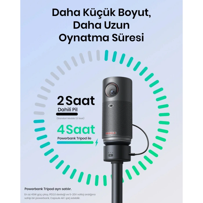 ANKER Nebula Capsule Air Taşınabilir Projeksiyonlu Hoparlör Siyah D4112