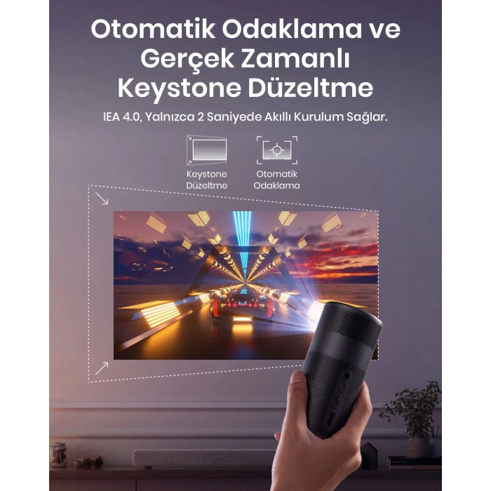 ANKER Nebula Capsule Air Taşınabilir Projeksiyonlu Hoparlör Siyah D4112