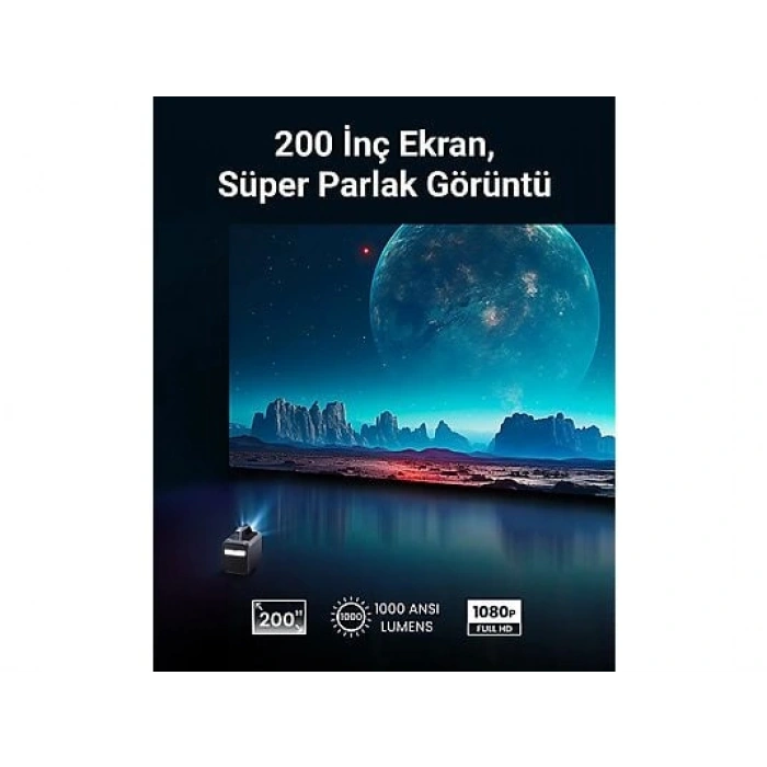ANKER Nebula Mars 3 Akıllı Taşınabilir WiFi Kablosuz Projeksiyon Cihazı Siyah