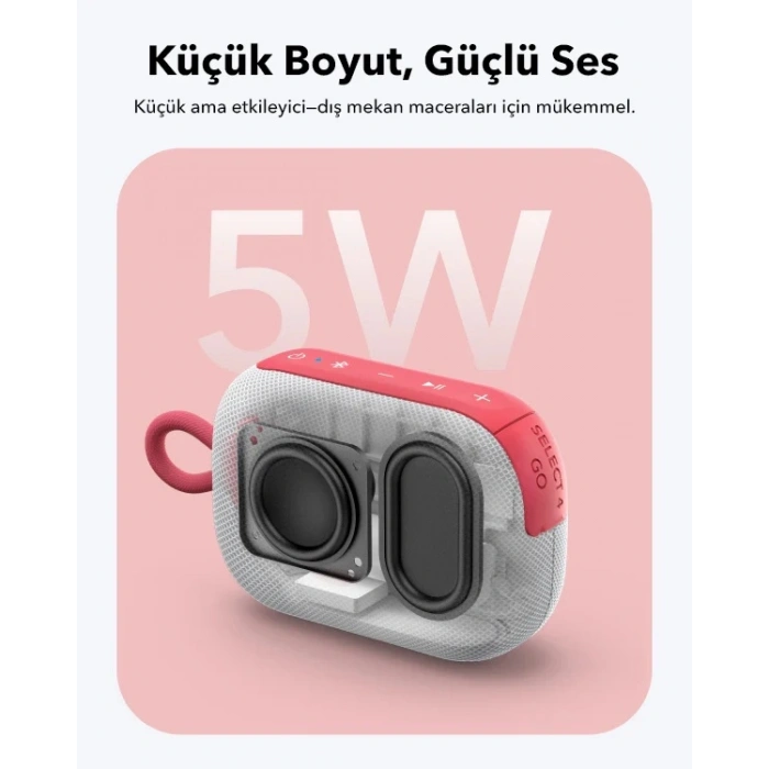 ANKER Soundcore Select 4 Go Bluetooth Hoparlör Kırmızı Beyaz