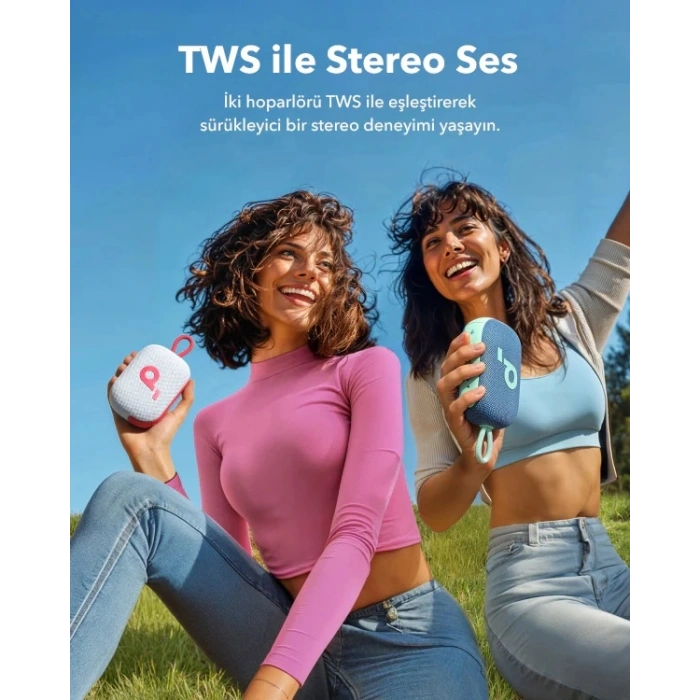 ANKER Soundcore Select 4 Go Bluetooth Hoparlör Kırmızı Beyaz
