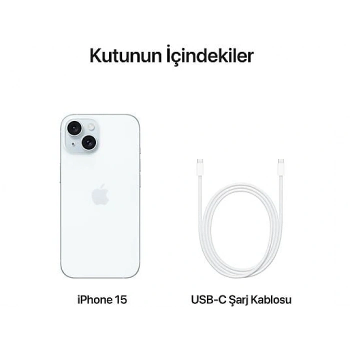 APPLE iPhone 15 128 GB Akıllı Telefon Mavi MTP43TU/A