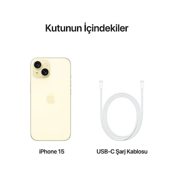 APPLE iPhone 15 128 GB Akıllı Telefon Sarı MTP23TU/A