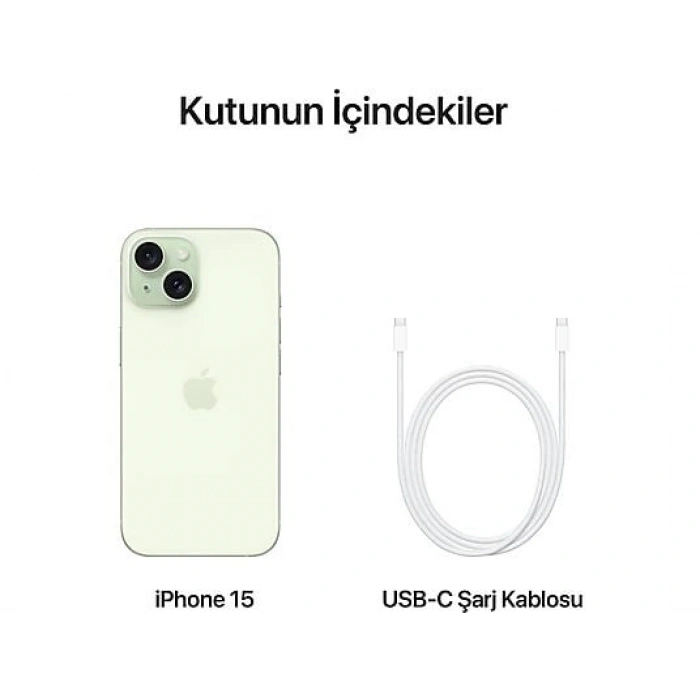 APPLE iPhone 15 128 GB Akıllı Telefon Yeşil MTP53TU/A