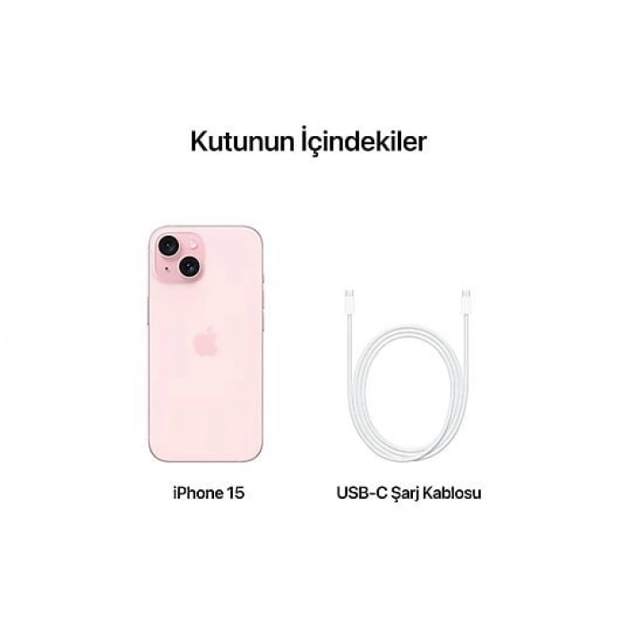 APPLE iPhone 15 256 GB Akıllı Telefon Pembe MTP73TU/A