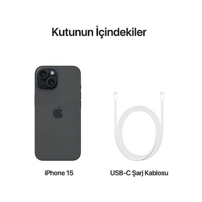 APPLE iPhone 15 512 GB Akıllı Telefon Siyah MTPC3TU/A