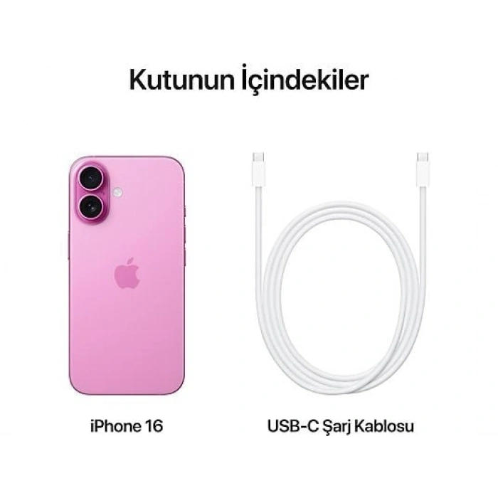 APPLE iPhone 16 128GB Akıllı Telefon Pembe MYEA3TU/A