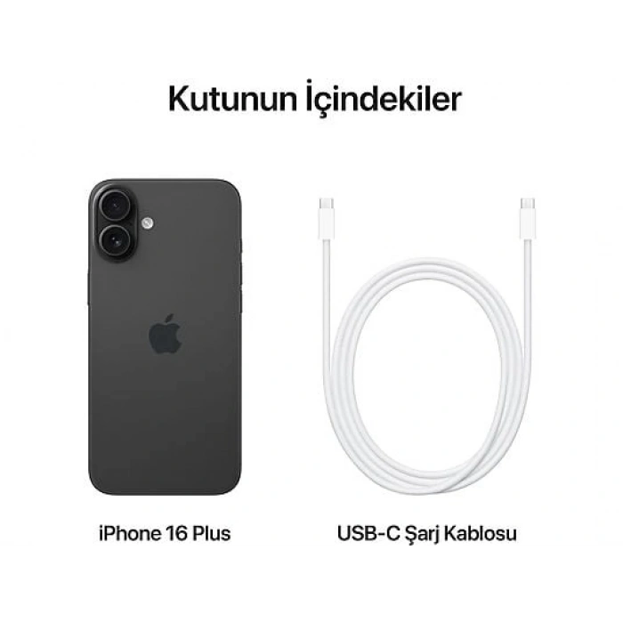 APPLE iPhone 16 Plus 128GB Akıllı Telefon Siyah MXVU3TU/A