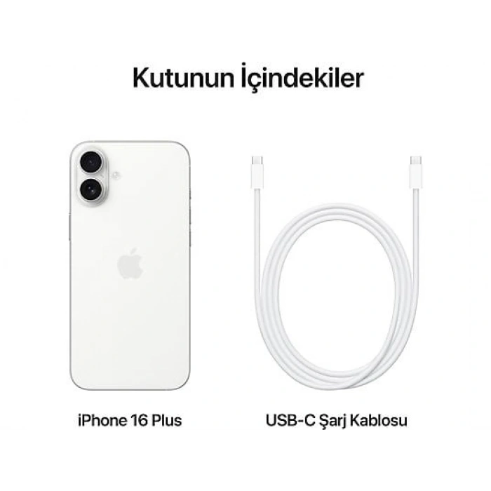 APPLE iPhone 16 Plus 256GB Akıllı Telefon Beyaz MXWV3TU/A