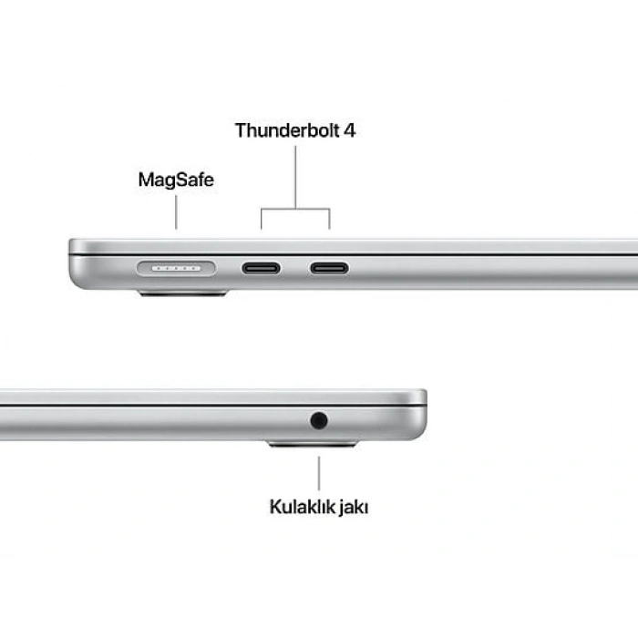 APPLE MC654TU/A/MacBook Air/Apple M4 İşlemci (10 Çekirdek CPU-10 Çekirdek GPU)/24GB RAM/512GB SSD/13.6/Silver