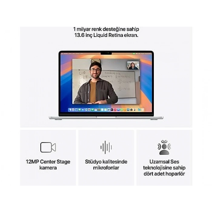 APPLE MC654TU/A/MacBook Air/Apple M4 İşlemci (10 Çekirdek CPU-10 Çekirdek GPU)/24GB RAM/512GB SSD/13.6/Silver