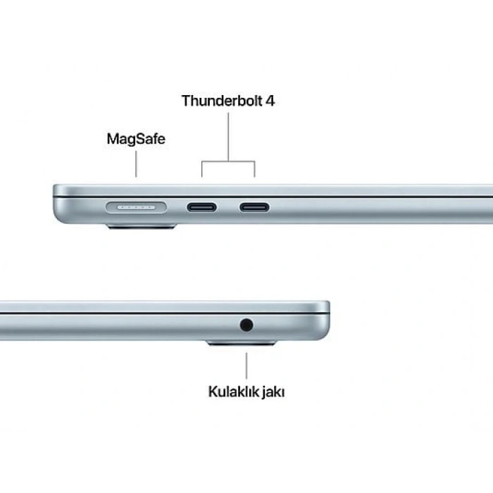 APPLE MC6V4TU/A/ MacBook Air/Apple M4 İşlemci (10 Çekirdek CPU-10 Çekirdek GPU)/24GB RAM/512GB SSD/13.6/ Sky Blue