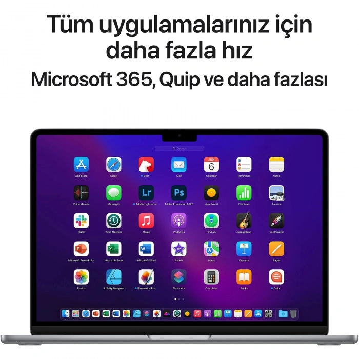 APPLE MC7X4TU/A  Macbook Air/Apple M2 İşlemci/8 Çekirdek CPU-8 Çekirdek GPU/16GB RAM/256GB SSD/13,6/Midnight