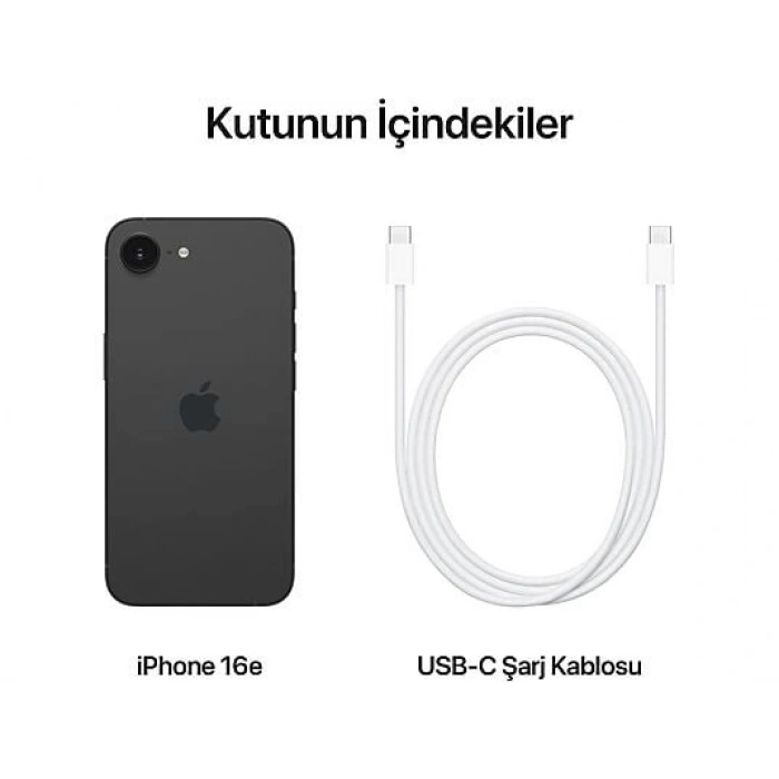 APPLE MD1Q4TU/A iPhone 16e 8/128GB Akıllı Telefon Siyah