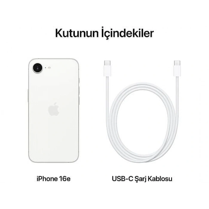 APPLE MD1R4TU/A iPhone 16e 8/128GB Akıllı Telefon Beyaz