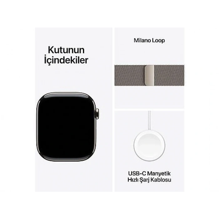 APPLE MF8P4TU/A  Watch Series 11 GPS + Cellular 42mm Natural Titanium Case with Natural Milanese Loop